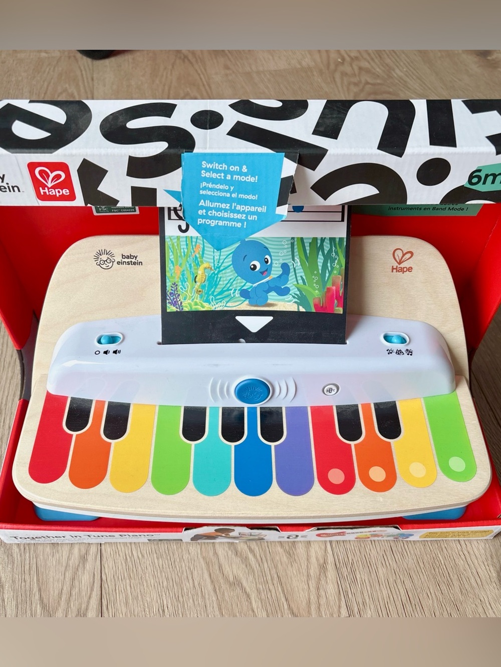 Baby Einstein and Hape magic touch wooden toy piano, Montessori musical toy